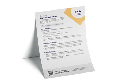 National Healthy Ageing Day challenge activity card example